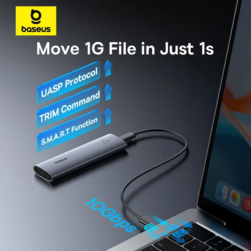 Baseus FlyJoy Series SSD Enclosure (M.2 NVMe) Space Grey Baseuscolombo