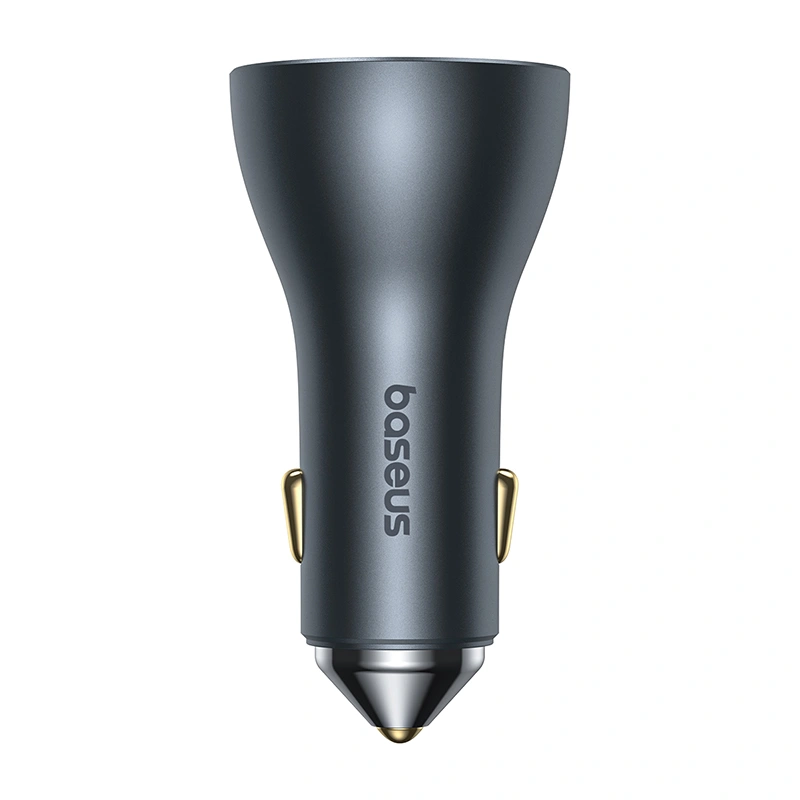 Baseus Golden Contactor Pro GaN Fast Charging Car Charger U+2C 65W Lunar Gray Baseuscolombo