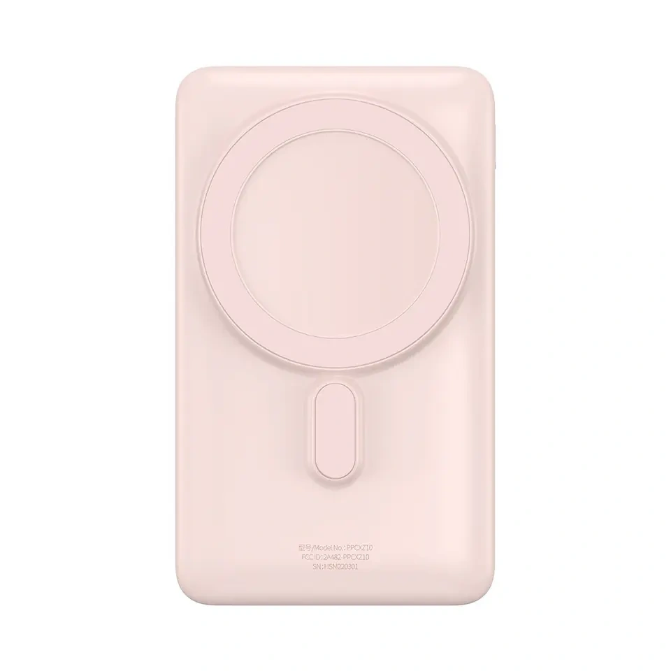 Baseus Magnetic Bracket Wireless Fast Charge Power Bank 10000mAh 20W Pink Baseuscolombo