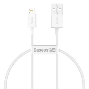 Baseus Superior Series 0.25 Meter Fast Charging Data Cable USB to Lightning 2.4A - White - 1Y