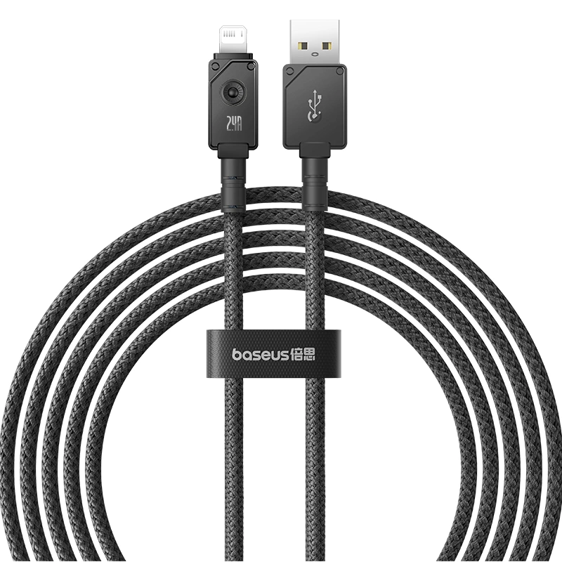 Baseus Unbreakable Series Fast Charging Data Cable USB to iP 2.4A 2m Cluster Black Baseuscolombo