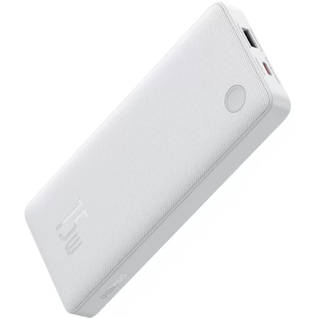 Baseus Airpow Lite Power Bank 10000mAh 15W Moon White (With Simple Series Data Cable USB to Type-C 30cm White) Baseuscolombo