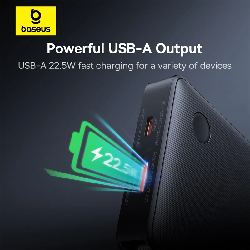 Baseus Airpow Lite 10000mAh 22.5W Power Bank Dual-Cable - Cosmic Black - P10067501123-00 Baseuscolombo