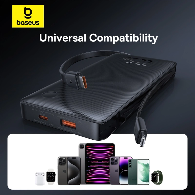 Baseus Airpow Lite 10000mAh 22.5W Power Bank Dual-Cable - Cosmic Black - P10067501123-00 Baseuscolombo