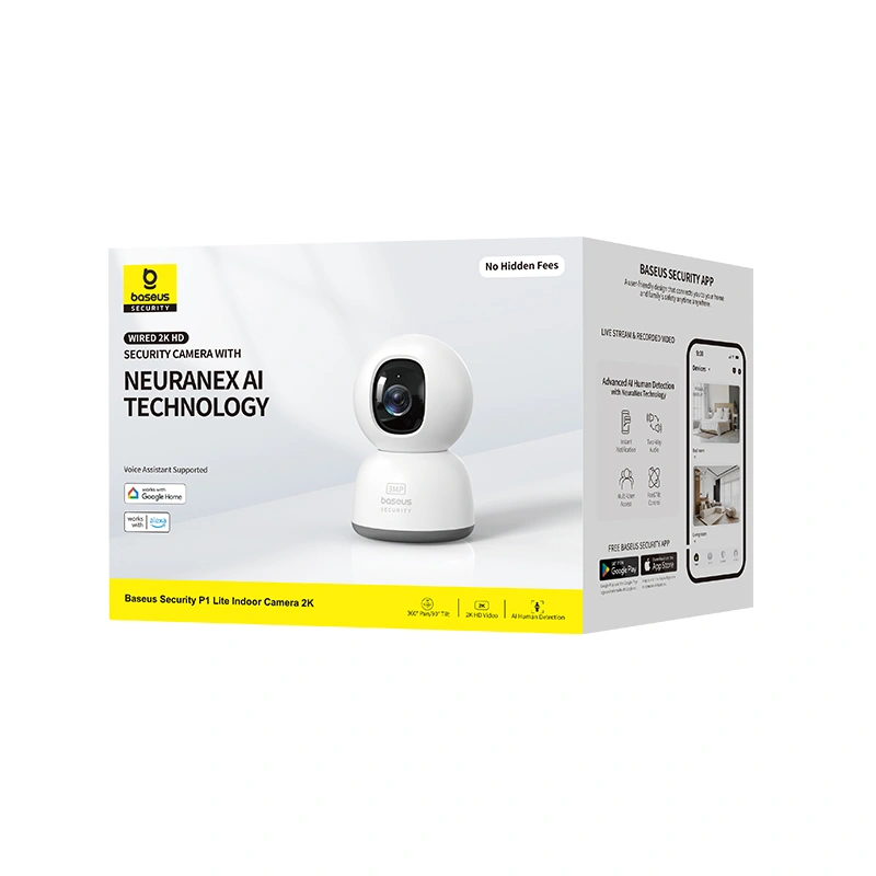 Baseus Security 2K P1 Lite Indoor Camera - UK - White - S0TV002133 Baseuscolombo