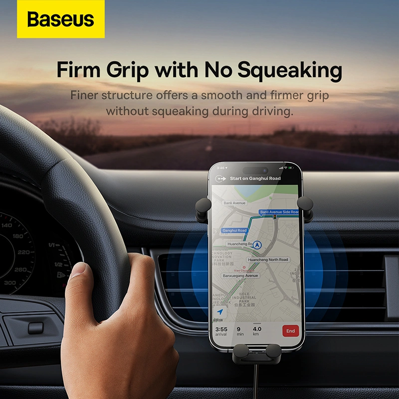 Baseus Stable Gravitational 15W Wireless Charging Car Mount Pro (Air Outlet Version) - Black - SUWX030001 Baseuscolombo