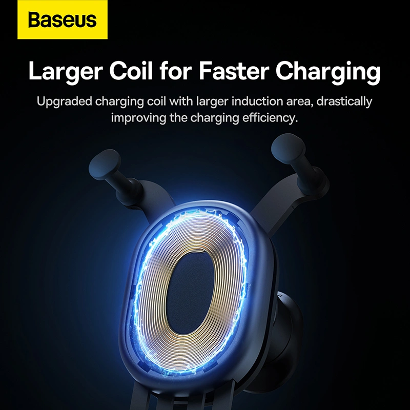 Baseus Stable Gravitational 15W Wireless Charging Car Mount Pro (Air Outlet Version) - Black - SUWX030001 Baseuscolombo