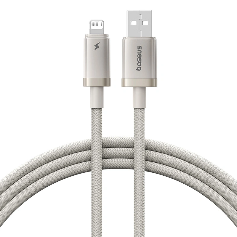 Baseus Titanium Alloy 1 Meter USB to Lightning 2.4A Fast Charging Cable - Galaxy Titanium Gold - P10378102G21-01 Baseuscolombo