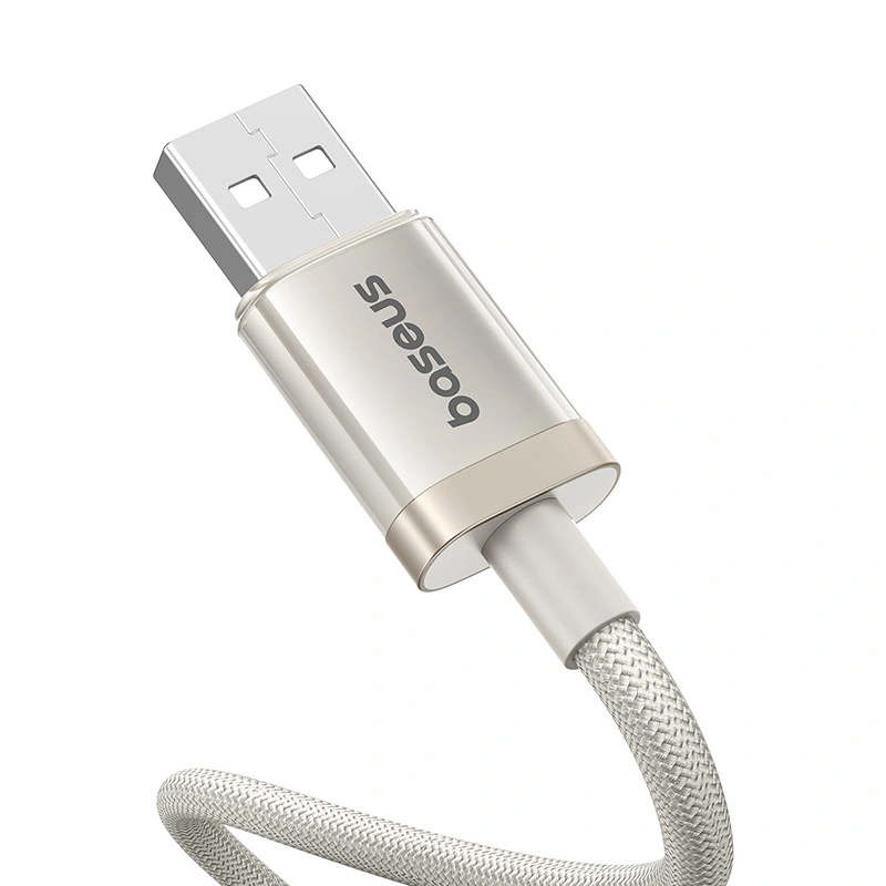 Baseus Titanium Alloy 1 Meter USB to Lightning 2.4A Fast Charging Cable - Galaxy Titanium Gold - P10378102G21-01 Baseuscolombo