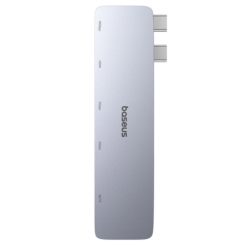Baseus UltraJoy Series 6-Port HUB (Direct-Link Type) (Type C 2 to USB-C 40Gbps1+HDMI 4K@30Hz1+USB3.02+SDTF3.01) - Space Grey - B00052802811-04 Baseuscolombo