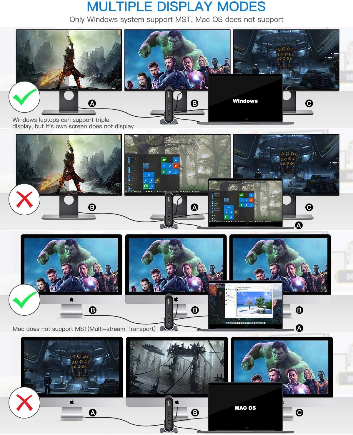 Baseus 17 Port Working Station Three-Screen Multifunctional Type-C HUB Adapter Baseuscolombo