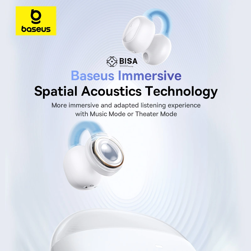 Baseus AirGo 1 Ring Open-Ear TWS Earbuds - Stellar White - A00069201223-00 Baseuscolombo
