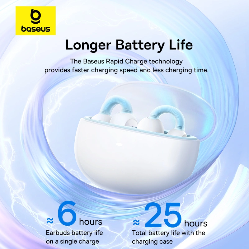 Baseus AirGo 1 Ring Open-Ear TWS Earbuds - Stellar White - A00069201223-00 Baseuscolombo