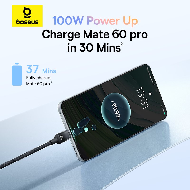 Baseus 1meter 100W Discolor Series USB to USB-C Fast Charging Cable - Image 9
