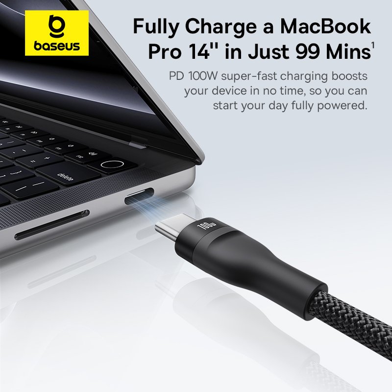 Baseus Flash Series 3 1.5Meter 100W One-for-three Type-C to C+C+C Fast Charging Cable - Image 13