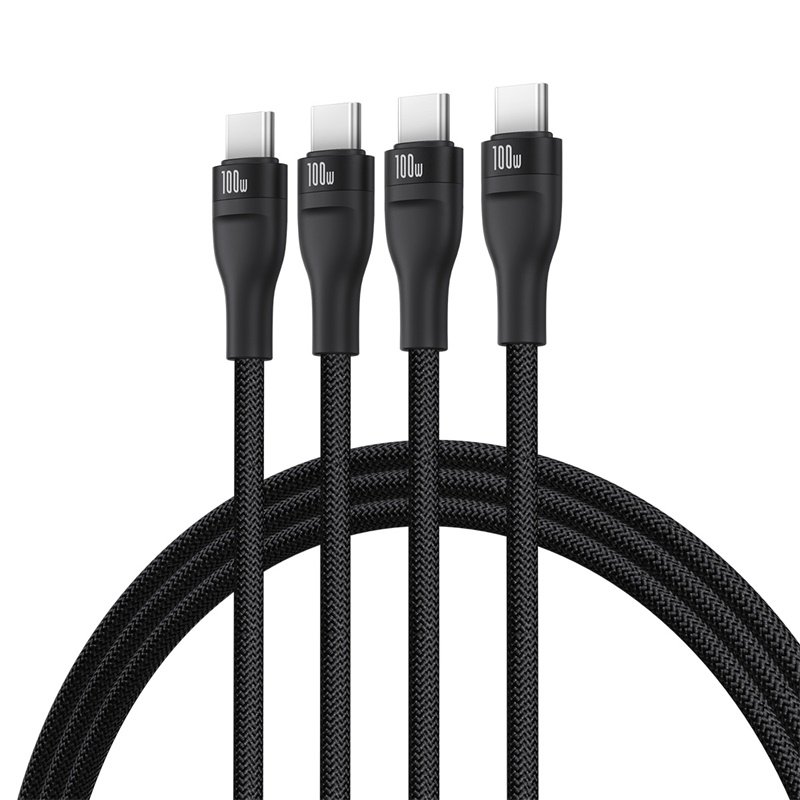 Baseus Flash Series 3 1.5Meter 100W One-for-three Type-C to C+C+C Fast Charging Cable - Image 3