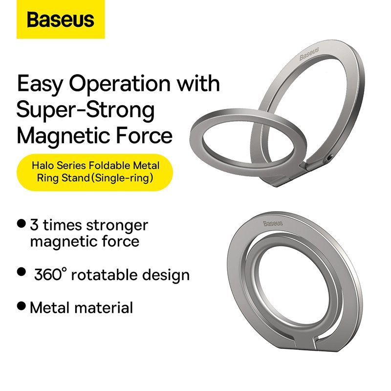 Baseus Halo Series Foldable Metal Ring Stand - Image 17