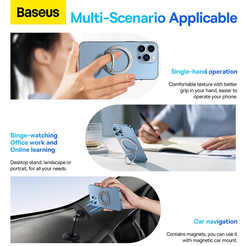 Baseus Halo Series Foldable Metal Ring Stand - Image 16