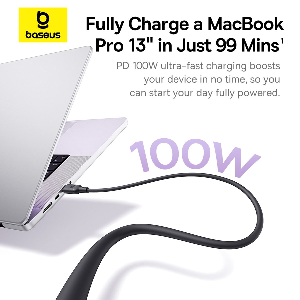 Baseus New Pudding Series 1.5Meter 100W Type-C to Dual Type-C Fast Charging Cable - Image 11