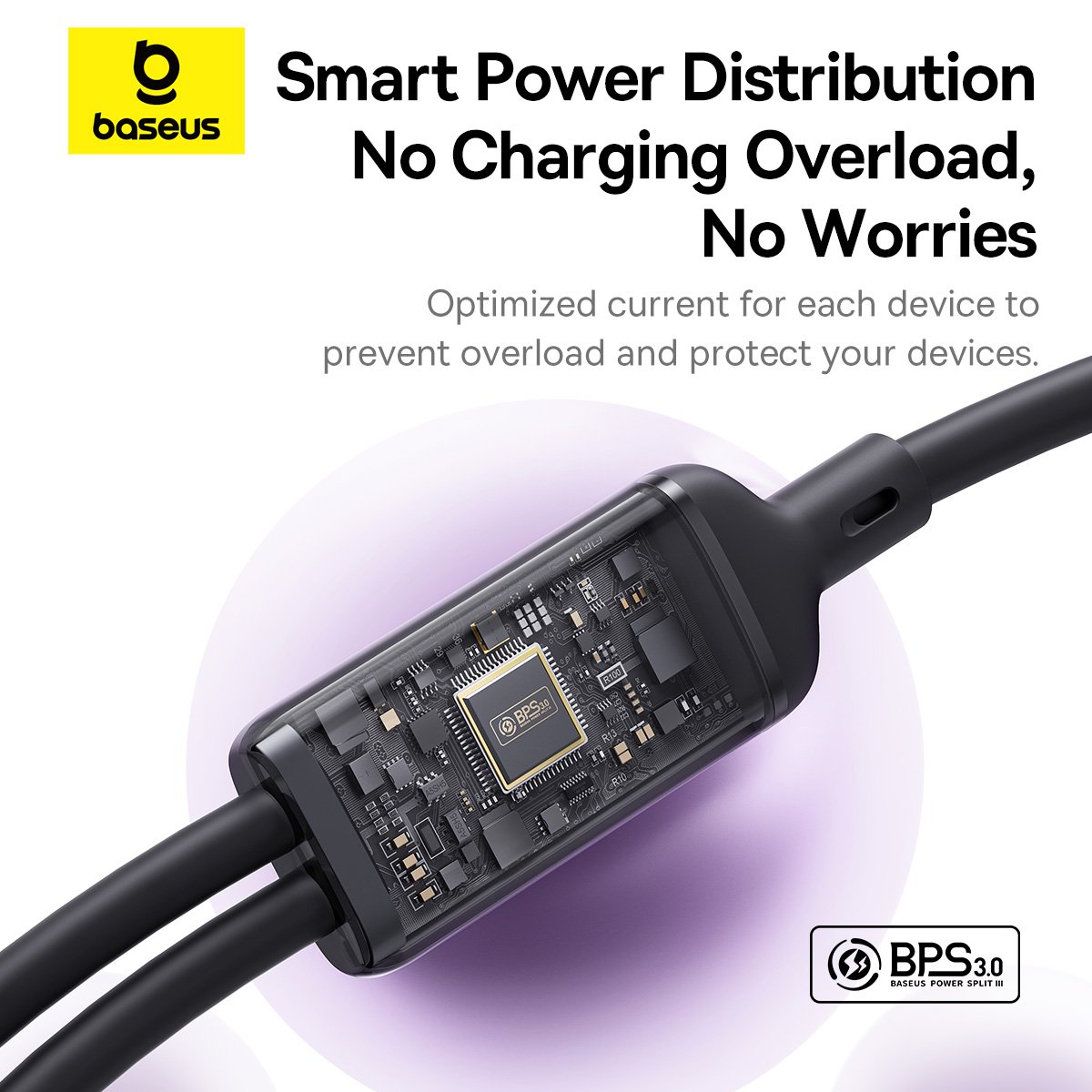 Baseus New Pudding Series 1.5Meter 100W Type-C to Dual Type-C Fast Charging Cable - Image 12