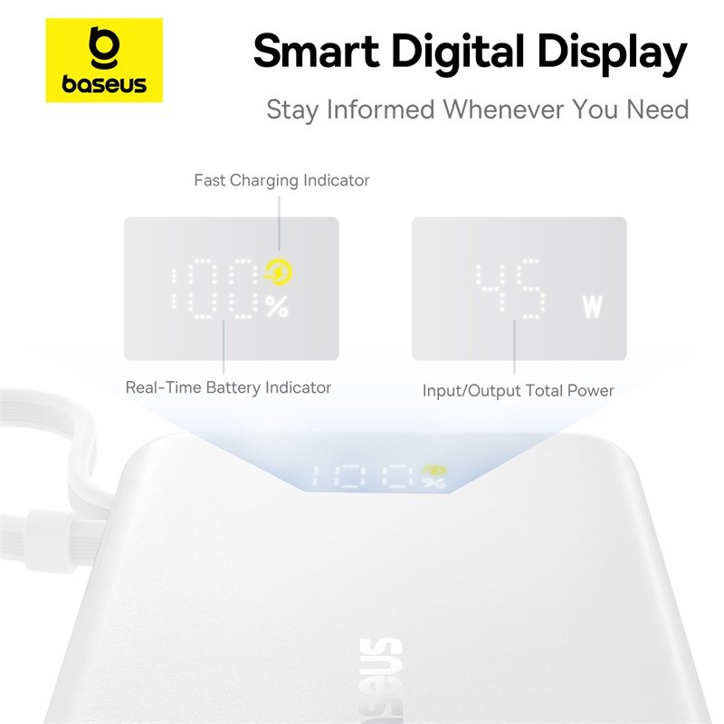 Baseus PicoGo 45W 10000mAh Digital Display Power Bank - Image 10