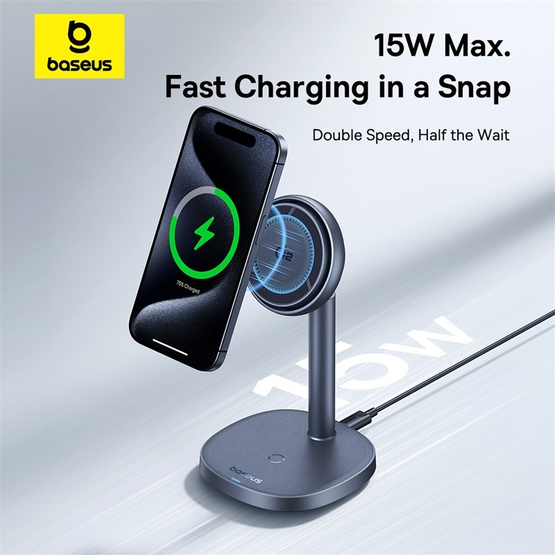 Baseus Qi2 20W Orbit 2 Pro Air-Cooled 2-in-1 Wireless Charging Stand - Image 12