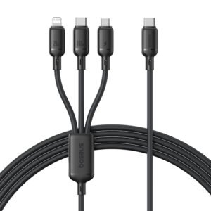 Baseus Silky One-for-Three 1.5Meter 100W Type -C to M+L+C Fast Charging Cable