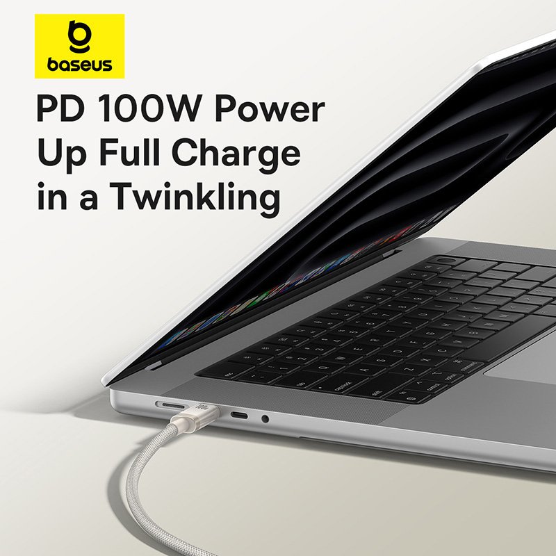 Baseus 1Meter 100W Titanium Alloy Type-C to Type-C Fast Charging Cable - Image 16