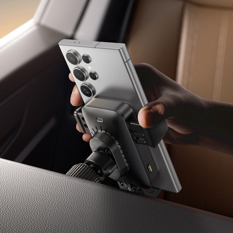 Baseus Wisdom Pro Auto Coil Alignment Car Mount Wireless Charger Air Outlet Version - Image 9
