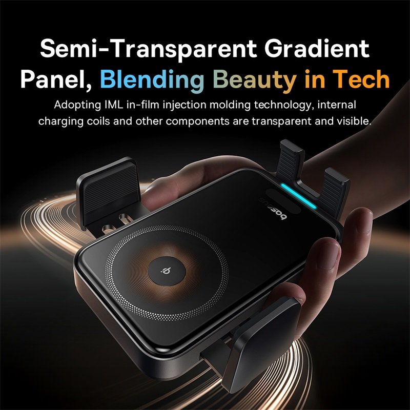 Baseus Wisdom Pro Auto Coil Alignment Car Mount Wireless Charger Air Outlet Version - Image 14