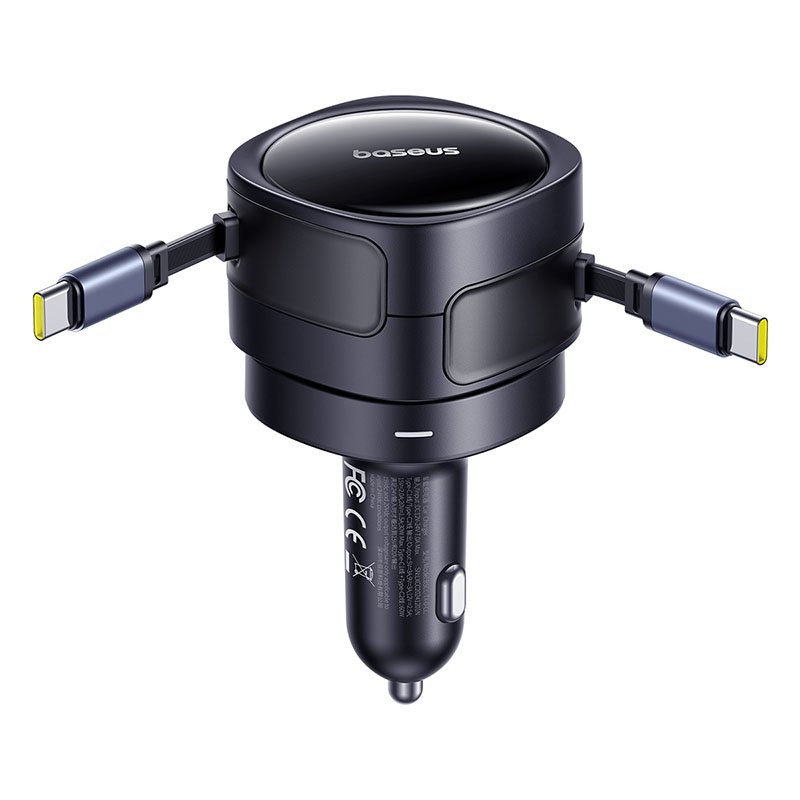 Baseus Enjoyment Max Car Charger C+C Cables 60W Cosmic Black - Image 4