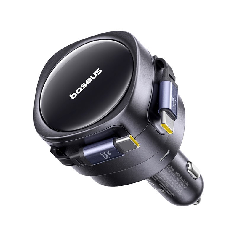 Baseus Enjoyment Max Car Charger C+C Cables 60W Cosmic Black - Image 6