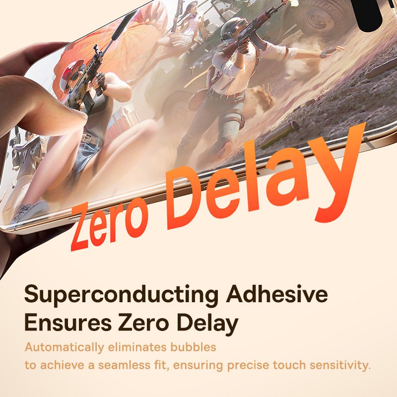 Baseus iPhone 16 Pro Full-View 3D HD Hot-Bending Tempered Glass Screen Protector - Image 2