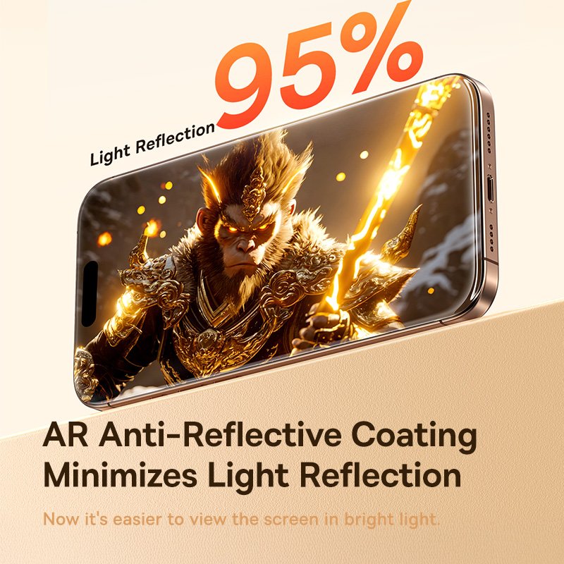 Baseus iPhone 16 Pro Full-View 3D HD Hot-Bending Tempered Glass Screen Protector - Image 5