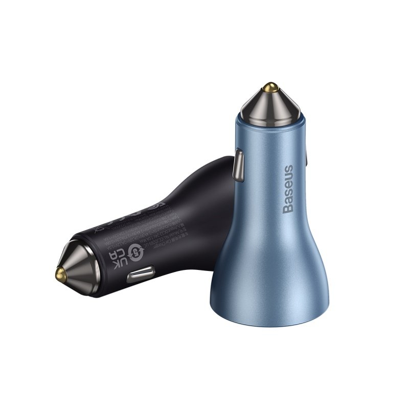 Baseus Golden Contactor Pro Triple Fast Charger Car Charger 65W U+C+C Dark Gray - Image 6