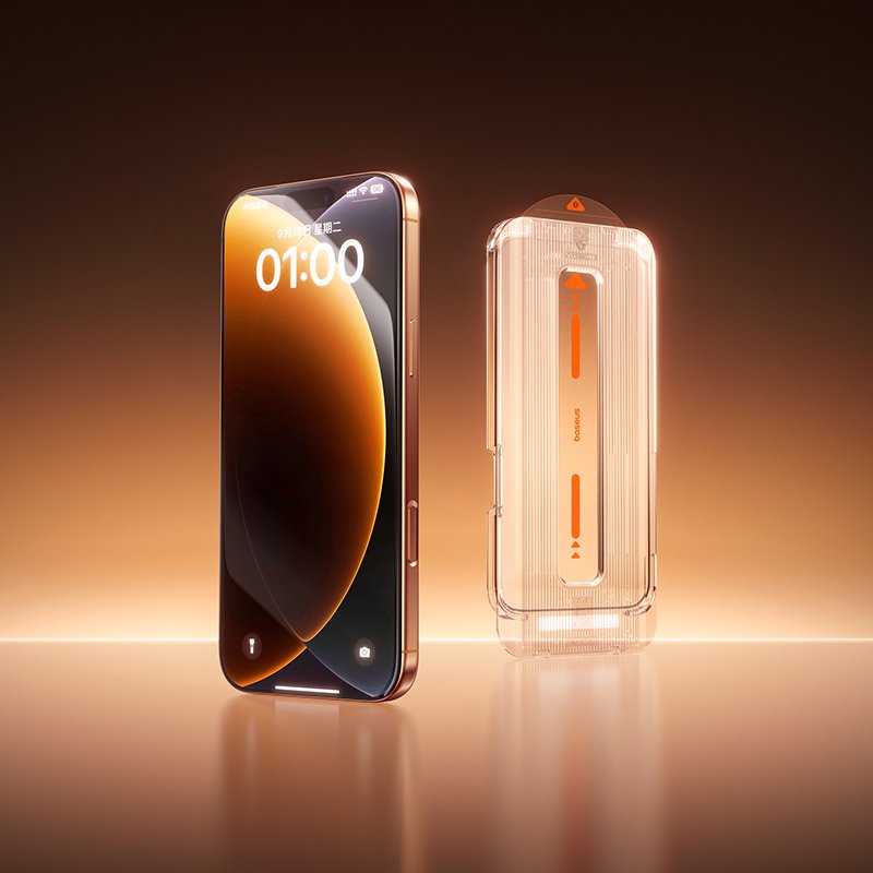 Baseus iPhone 17 Impact HD Tempered Glass Screen Protector with Dustproof Installation Tray Clear - Image 5