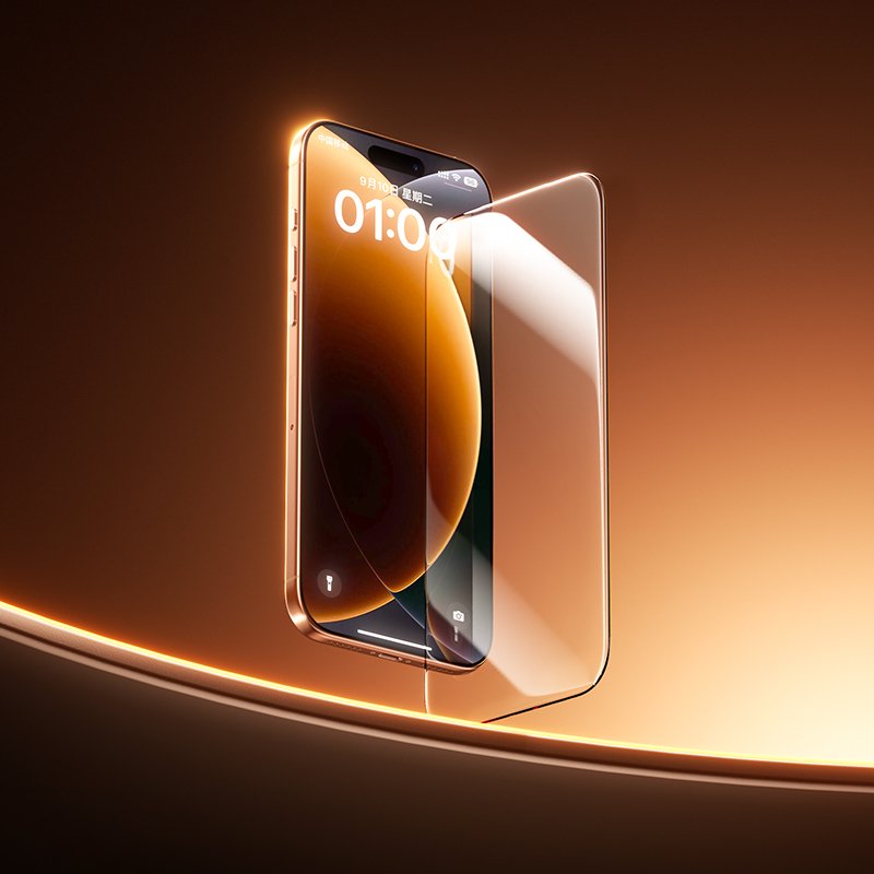 Baseus iPhone 17 Impact HD Tempered Glass Screen Protector with Dustproof Installation Tray Clear - Image 4