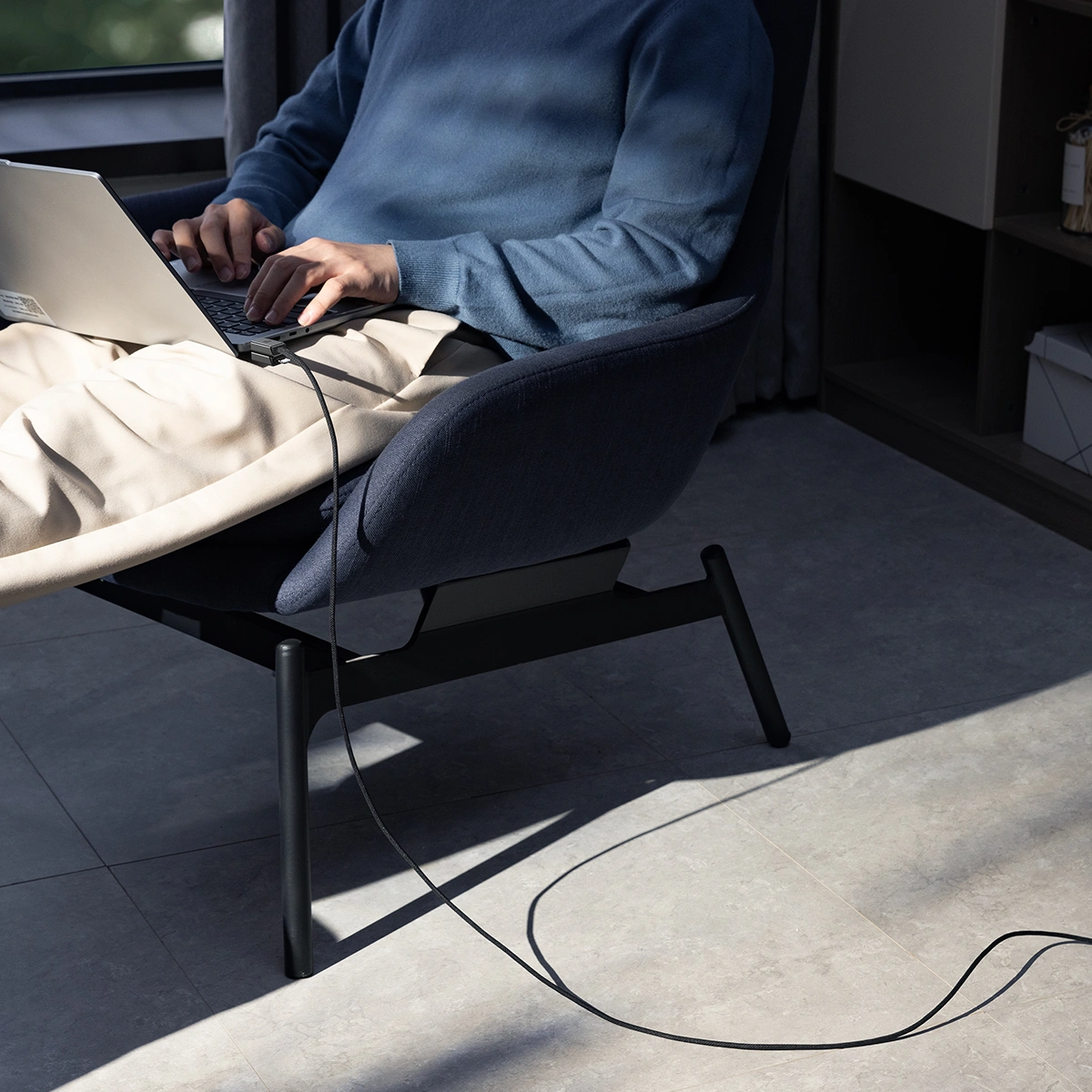 Baseus 1 Meter 60W Versatile Two-for-Two Fast Charging Cable with U+C to C+L Converter - Cosmic Black - Image 9