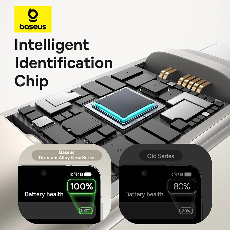 Baseus 1 Meter 100W Titanium Alloy Fast Charging Cable USB to Type-C Galaxy Titanium Gold - Image 5