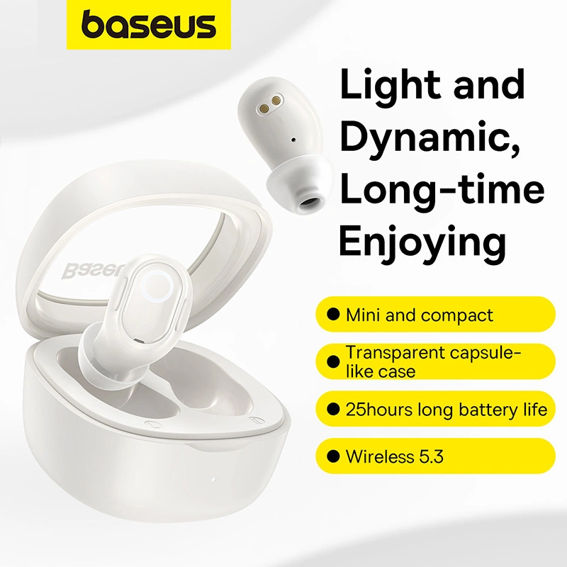 Baseus Bowie WM02 TWS Wireless In-Ear Bluetooth Earbud – Creamy-White - Image 3